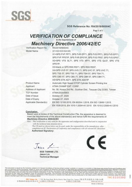 Directiva de maquinaria Certificación CE